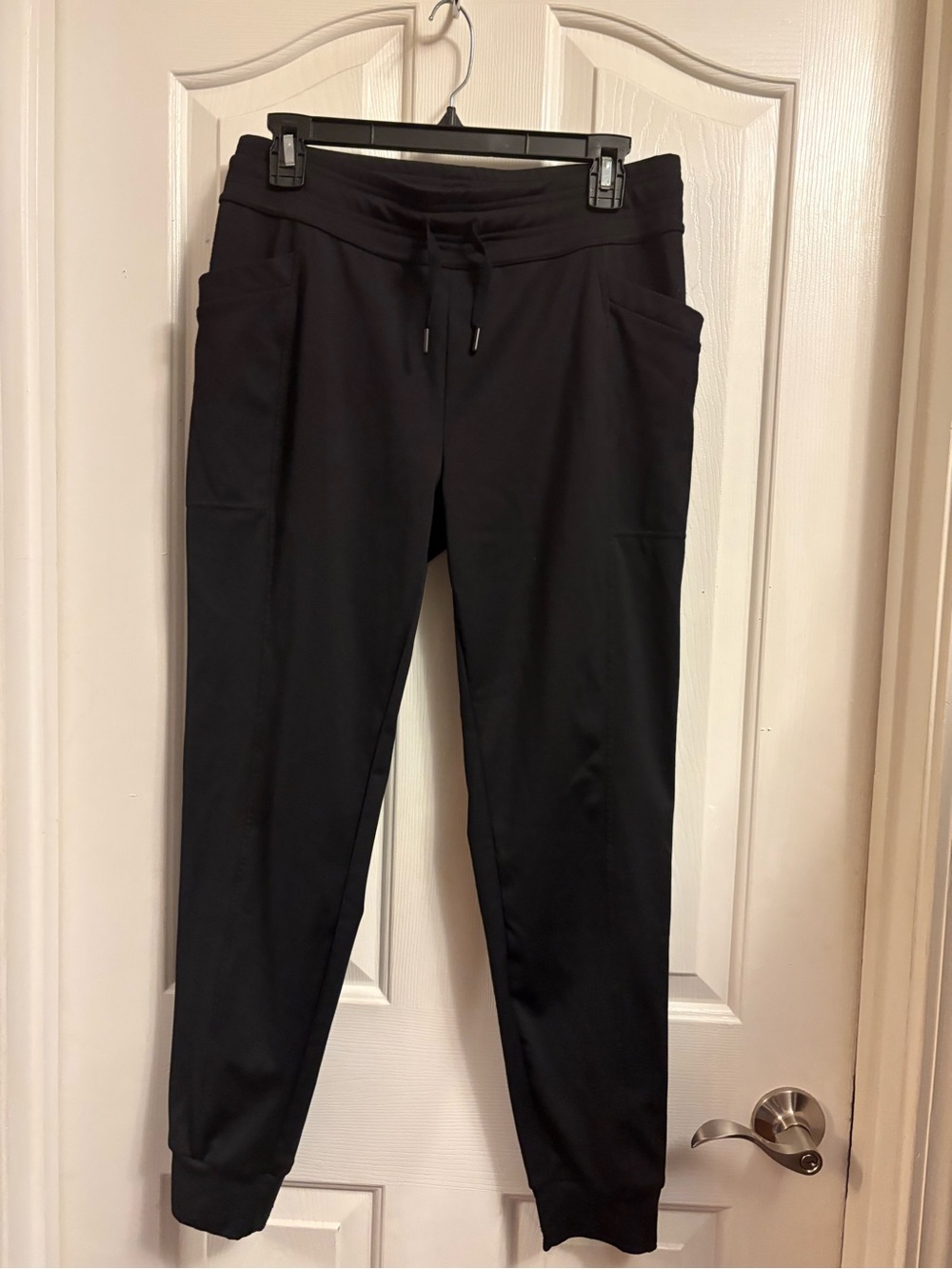 Everyday Black Jogger Pants with Drawstring Waist